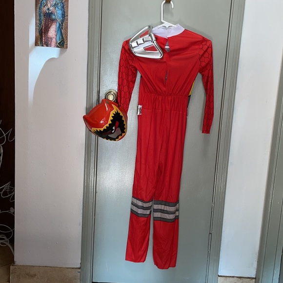 Red Ranger Dino Super Charge Classic Costume, Medium (7-8) New - Picture 7 of 17